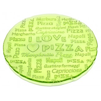 I LOVE PIZZA PLATE CM 325 ACID GREEN